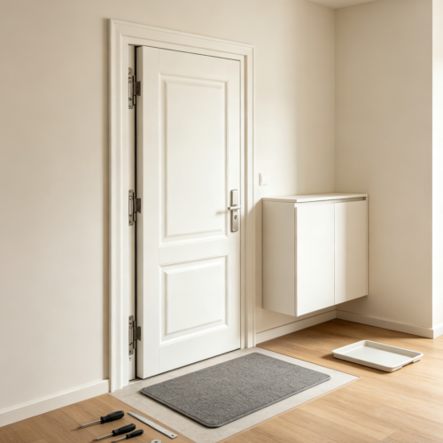 Quiet-Operation Entryway System