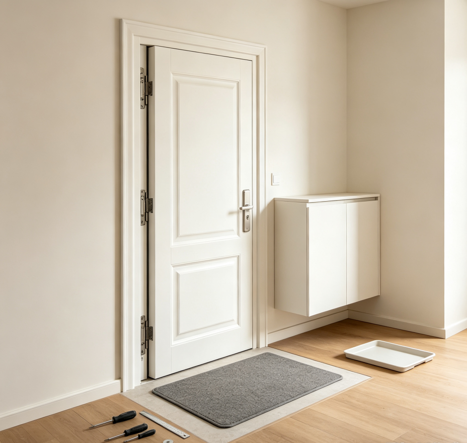 Quiet-Operation Entryway System